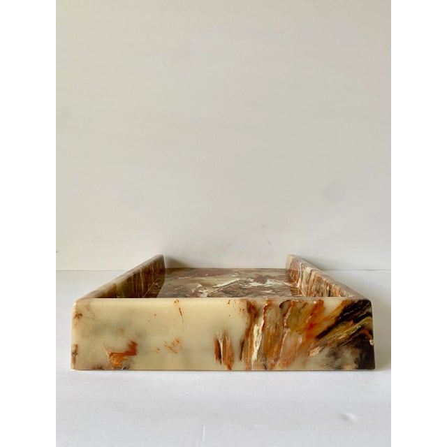 Plastic Vintage Faux Ultra Stone Letter Tray by Sunlight Industries For Sale - Image 7 of 8