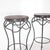 Beautiful pair of wrought iron and wood side tables, circa 1960. The wrought iron legs are shaped to resemble branches and...