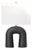 Hable by Visual Comfort Studio Hable Aura Table Lamp in Rough Black Ceramic For Sale