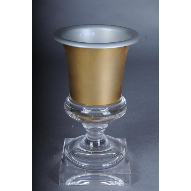 Acrylic Gold Goblet Vase in Hollywood Regency Style No. 3 Timeless classic design, high-quality craftsmanship. Highly...