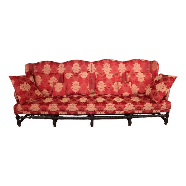 Louis XIII Castle Sofa, 1930s For Sale