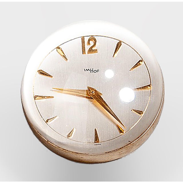 1960s Mid-Century Modern Lucite and Gilt Brass Sphere/Ball