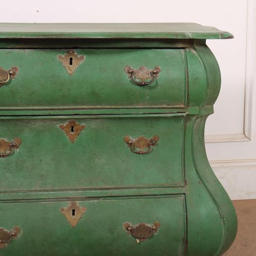 Dutch Painted Bombe Commode For Sale - Image 3 of 10