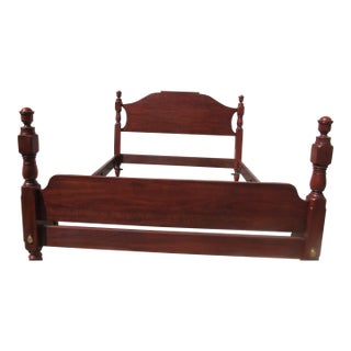 1980s Henkel Harris Cherry Poster Bed Designer Rare Queen For Sale