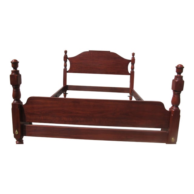 1980s Henkel Harris Cherry Poster Bed Designer Rare Queen For Sale