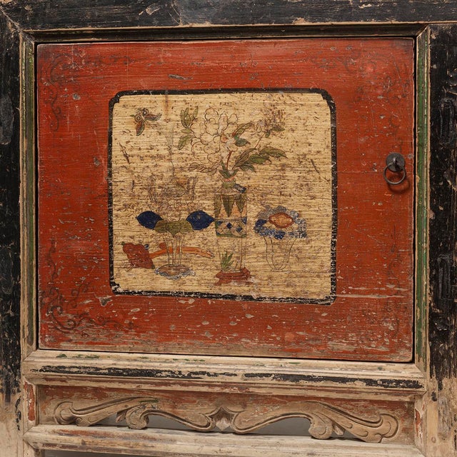 Wood Antique Painted Gansu Sideboard, 1890s For Sale - Image 7 of 12