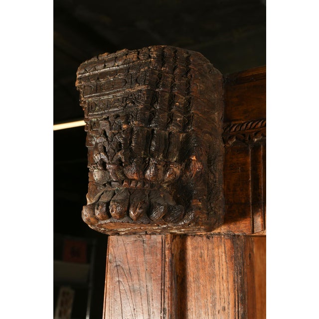 Indian Teak Doorframe Now Bookcase, 19th Century With Later Elements For Sale - Image 13 of 18