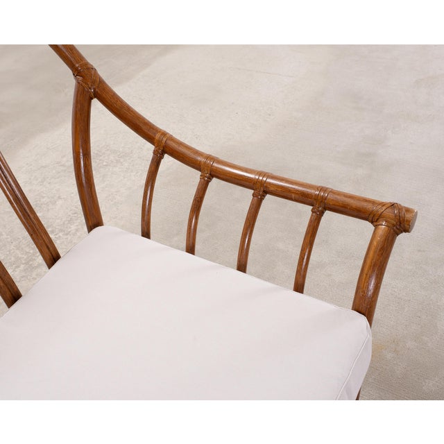 Pair of McGuire Organic Modern Rattan Lounge Chairs + Ottoman For Sale - Image 12 of 18
