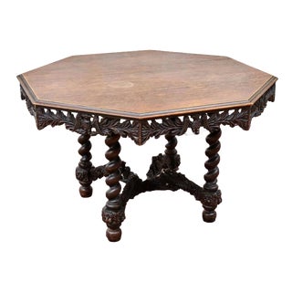 Neo-Renaissance Dining Table with Eagles For Sale