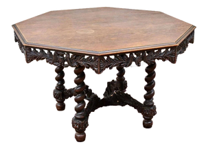 Neo-Renaissance Dining Table with Eagles