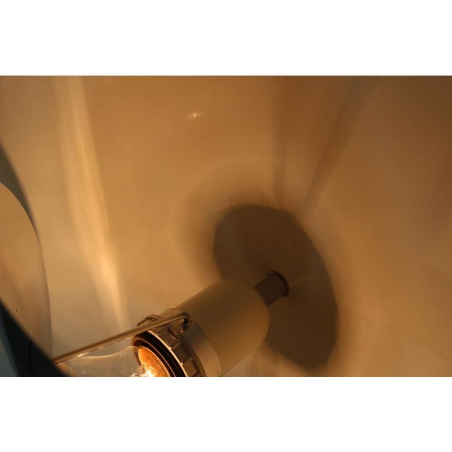 Italian Space Age Hanging Lamp with White Painted, Metal & Chrome Shields, 1970s For Sale - Image 13 of 18