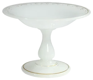 Small French Opaline Glass Dish, 1950s
