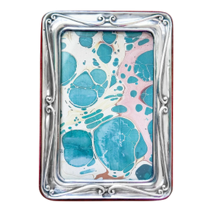 Vintage Sterling Silver Repoussé Picture Frame, Velvet Back