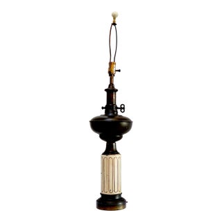 Rare 19th Century Elegance, Converted Oil Lamp For Sale