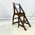 English 1970s Vintage English Hollywood Regency Arts & Crafts Library Steps Convertible Chair - 3 Step For Sale - Image 3 of 17