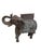 Vintage Hand-Carved Wood Elephant With Hammered Bronze Cladding and Interior Storage For Sale - Image 12 of 12