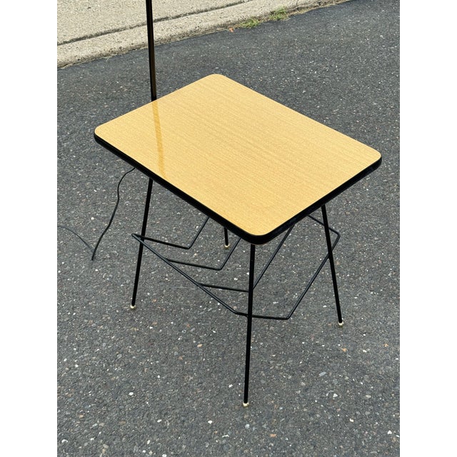 1960s 1960s Paul McCobb Style Lighted Side Table Magazine Rack For Sale - Image 5 of 7