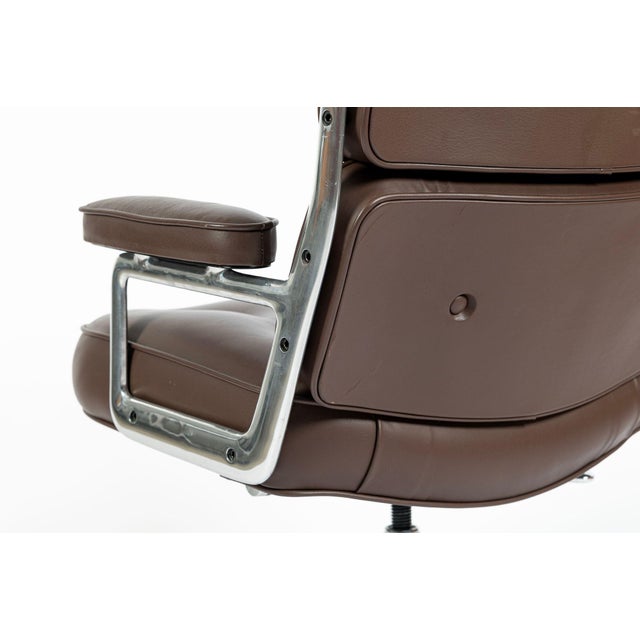 Eames Herman Miller Time Life Brown Leather Office Chair 2017 For Sale - Image 15 of 17