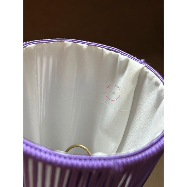 Set of 4 Candle Clip Purple String Lamp Shades For Sale - Image 4 of 4