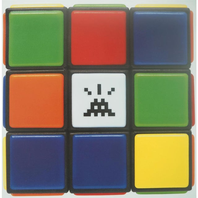Rubik's Cube Poster after Space Invader For Sale - Image 4 of 6