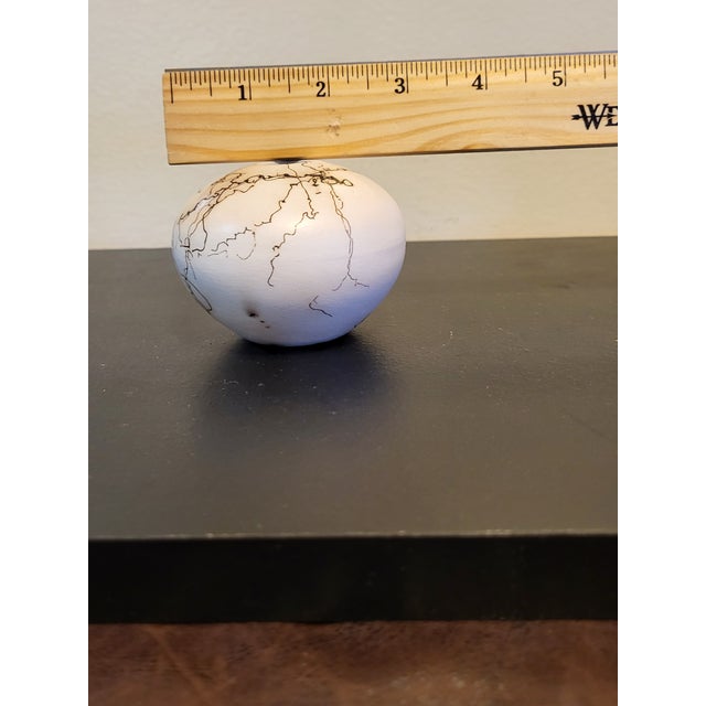 Late 20th Century Horse Hair Pottery Bud Vase Vessel For Sale - Image 4 of 9