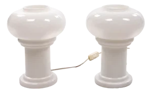 Opaline Glass Lamps, Germany, 1960s, Set of 2