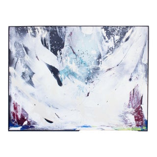 “White Tree Kimono” Abstract Acrylic and Enamel on Canvas Painting by Martha Kaplan For Sale