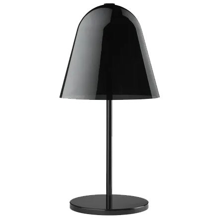 Helios Black Metal and Glass Table Lamp by Branch Creative For Sale
