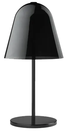 Helios Black Metal and Glass Table Lamp by Branch Creative