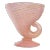 Vintage Murano Barovier Toso Pink Gold Flecks Italian Art Glass Seashell Horn of Plenty Shape Footed Candy Dish Bowl For Sale