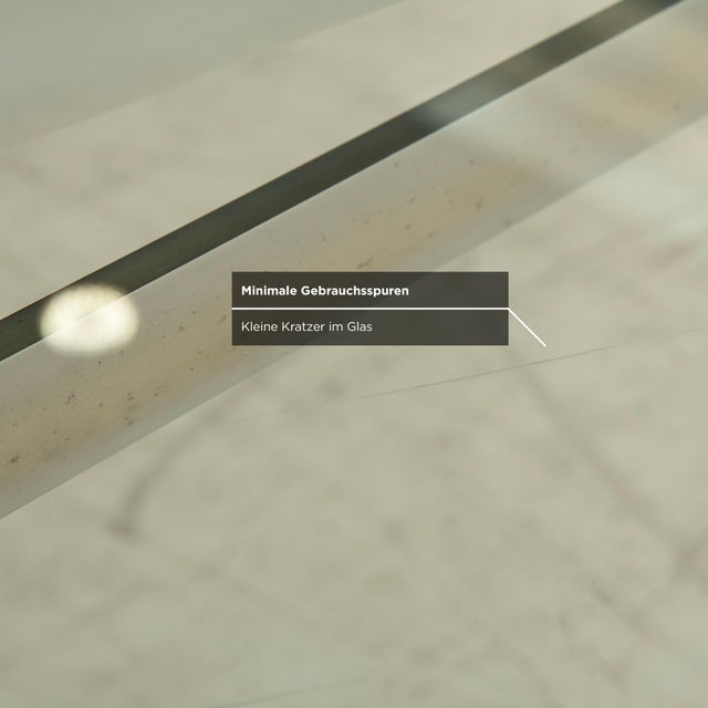 Barcelona Glass Coffee Table in Chrome by Ludwig Mies Van Der Rohe for Knoll Inc. / Knoll International For Sale - Image 6 of 10