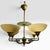 Metal Swedish Grace Brass Chandelier with Glass Discs by Harald Notini for Böhlmarks Sweden, 1930s For Sale - Image 7 of 10