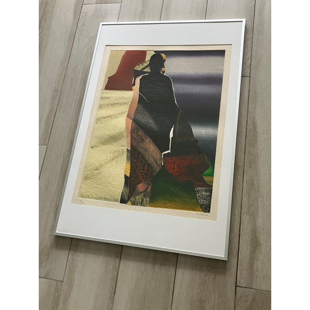 Postmodern Geneviève Hugon, Carborundum Mezzotint Etching, 1980s, Framed For Sale - Image 3 of 11