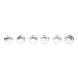 Tiffany & Co. Sterling Silver Shell Form Salt Cellars or Nut Bowls, Set of Six For Sale