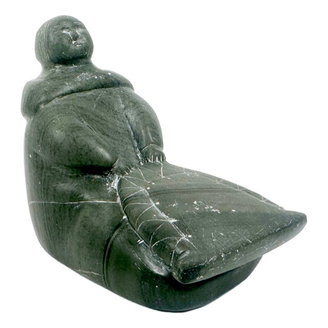 Canadian Inuit Woman Sculpture, 1960s For Sale