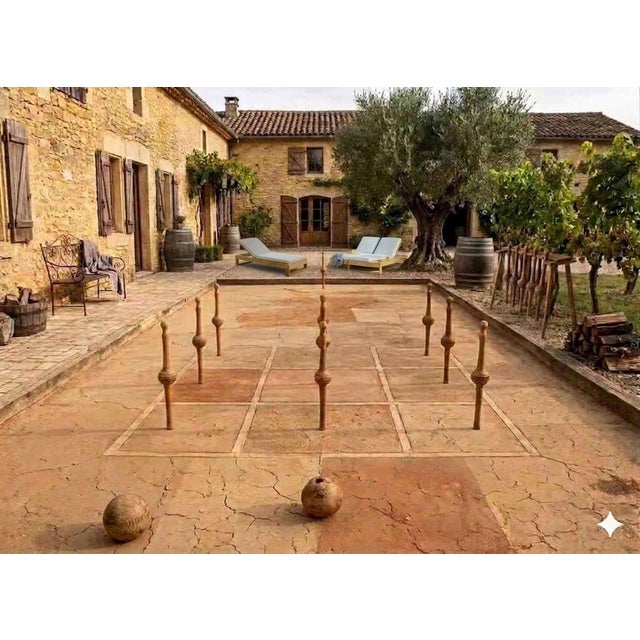 Title: 9-pin bowling game (Le Jeu de Quilles de 9). Origin: Soutwest France; Bearn, Bigorre and Chalosse regions. Period:...
