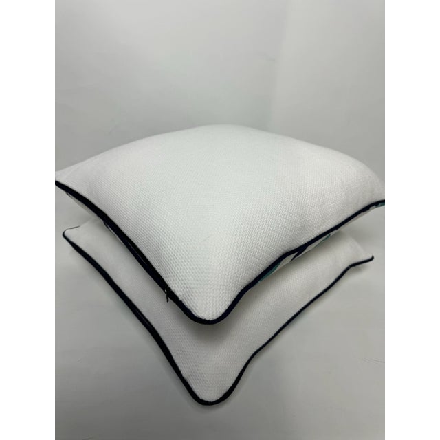 Belle Maison Penny in Aqua Pillows - Pair For Sale - Image 11 of 12