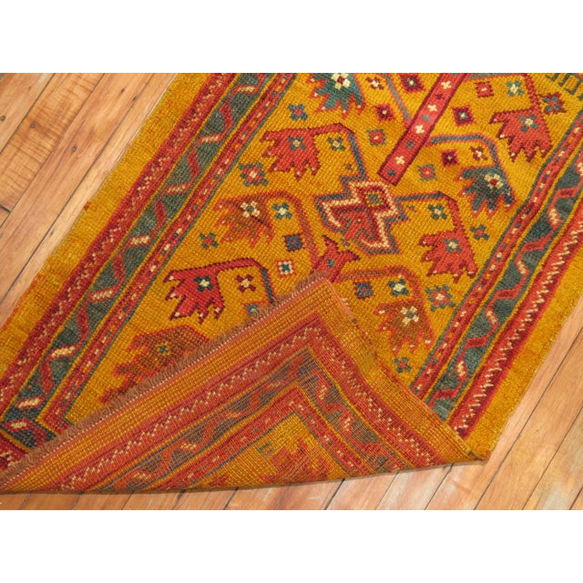 Antique Zabihi Collection Narrow Long Turkish Oushak Runner - 2'1" x 16' For Sale In New York - Image 6 of 11
