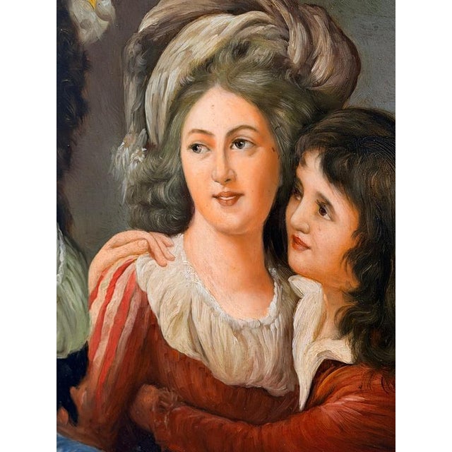 R. Belliagh, Portrait of Women & Children, Oil Painting on Wooden Panel, Framed For Sale - Image 5 of 7