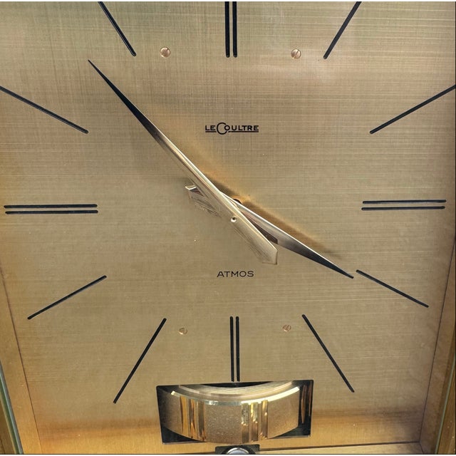 Mid-Century Modern Vintage Jaeger LeCoultre Atmos Desk Clock Embassy VII For Sale - Image 3 of 10