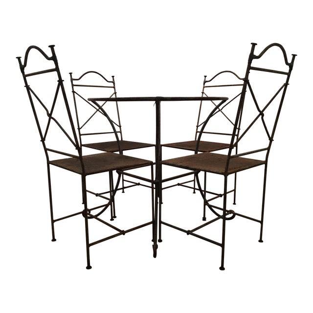 Wrought Iron Outdoor Patio Dining Set Chairish