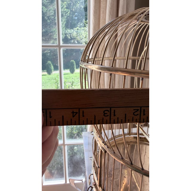 1970s Vintage Anglo Indian Domed Brass Bird Cage… For Sale - Image 5 of 8