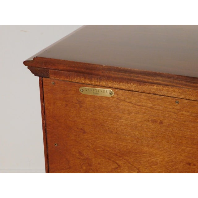 Vintage Craftique Furniture Mahogany 4 Drawer Fancy Chippendale Chest Dresser For Sale - Image 18 of 18