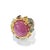 Baroque Bochic “Orient” Spark Ruby & Multi Sapphire Ring Set in 18k & Silver Size 5.5 For Sale - Image 3 of 3