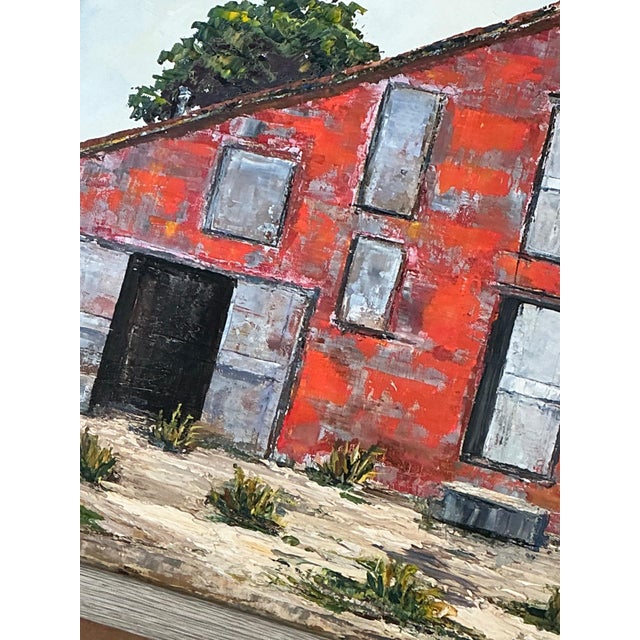 Framed D. Hayes Barn Landscape Painting For Sale - Image 10 of 17