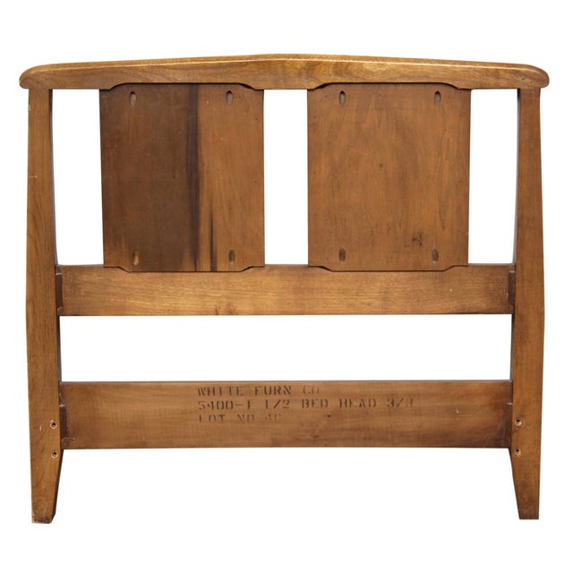 Late 20th Century Mid Century Twin Size Wood Headboard For Sale - Image 5 of 6