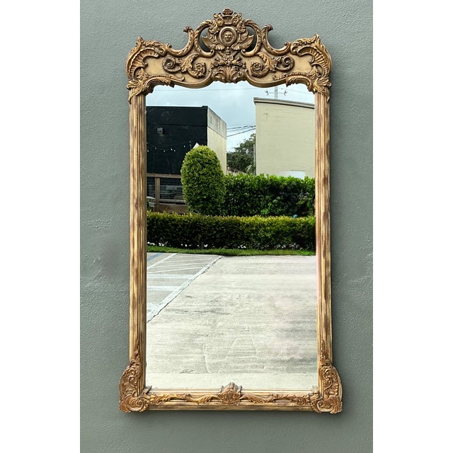 Vintage LaBarge Rococo Style Gold Frame Mirror For Sale In West Palm - Image 6 of 12