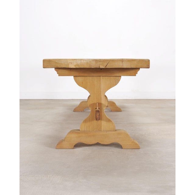 Country French Bleached Oak Farmhouse Dining Table 8.5 Ft For Sale - Image 16 of 18