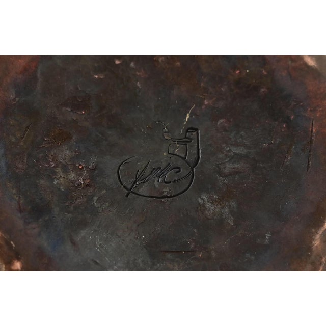 Metal Ramon Ramirez Arts & Crafts Hammered Copper Vase For Sale - Image 7 of 9
