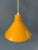 Vintage Yellow Metal Hanging Lamps, Set of 2 For Sale - Image 10 of 11